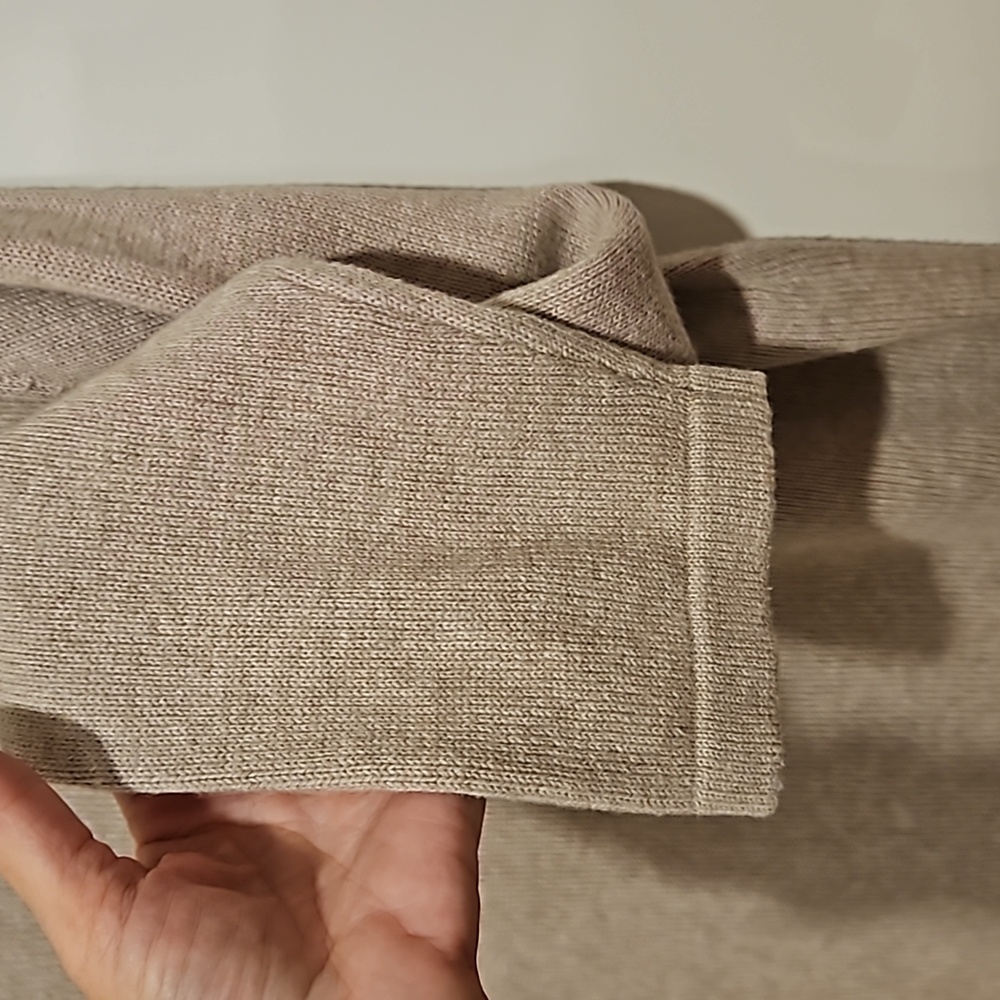purejill crewneck cashmere blend long sleeve sweater zipper front pocket Large - Picture 8 of 8